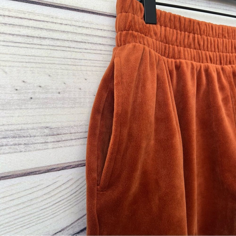 Forever 21 Velour Burnt Orange Soft Comfy High Waist Shorts - Picture 4 of 9